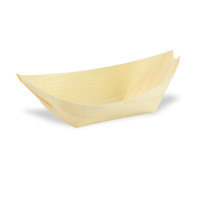 Vaschetta in legno a forma di barca 113x70mm H14mm