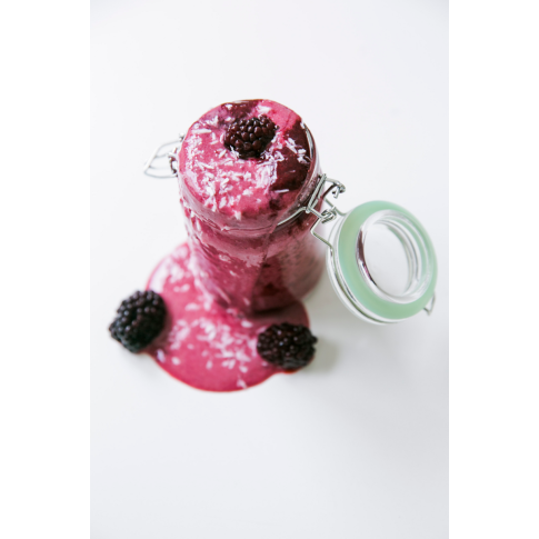 Mini barattolo in vetro con guarnizione nera  H92mm 150ml