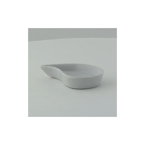 Piattino "Yin" in porcellana bianca 78x48mm H15mm