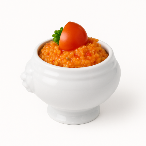 Mini zuppiera in porcellana bianca 80x65mm H50mm
