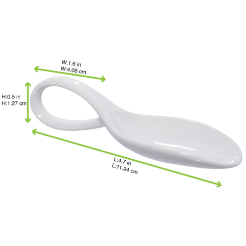 Mini cucchiaio in porcellana bianca 118x41mm H30mm