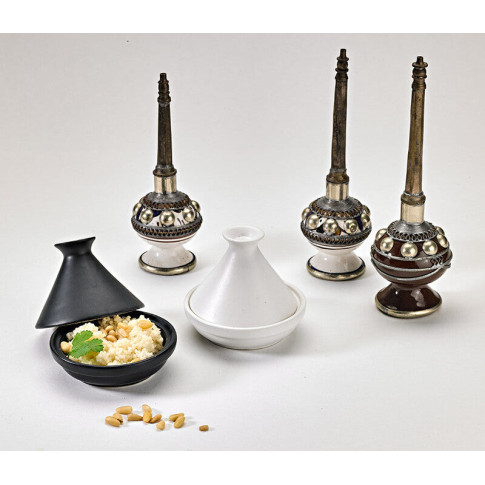 Mini tajine in porcellana bianca  H80mm