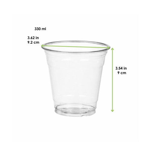 Bicchiere in PET trasparente  H90mm 330ml