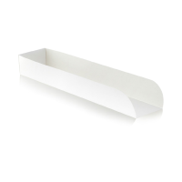 Supporto per hot dog in cartone bianco 250x55mm H35mm
