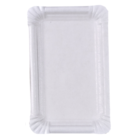Piatto in cartone riciclato bianco 175x110mm