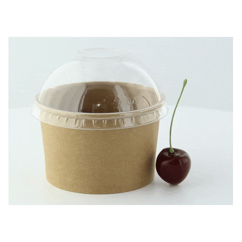 Contenitore in cartone kraft kraft per alimenti caldi e freddi  H48mm 200ml