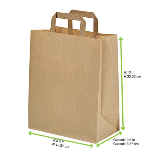 Shopper in carta kraft riciclata 260x170mm H280mm