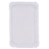 Piatto in cartone bianco 130x200mm