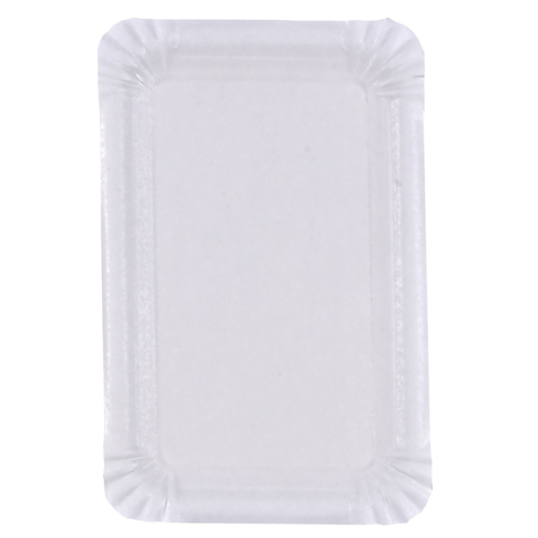 Piatto in cartone bianco 130x200mm