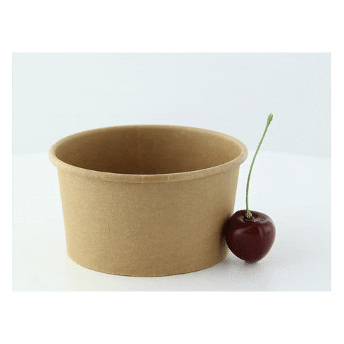 Contenitore in cartone kraft kraft per alimenti caldi e freddi  H62mm 270ml