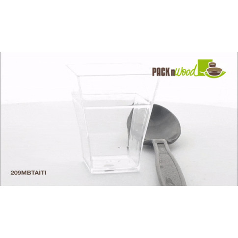 "Taiti" Bicchierini quadrati trasparenti 45x45mm H55mm 60ml