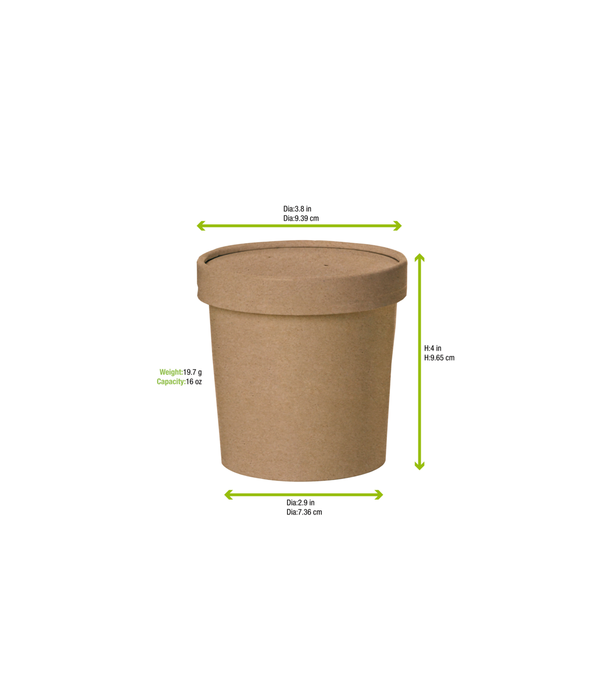 120 Contenitori Da Zuppa In Carta Kraft Da 473 Ml Con Coperchio - Usa E Getta, Adatti Al Microonde - 3