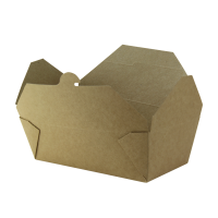 Lunchbox in cartone kraft con chiusura a incastro 185x102mm H59mm 1000ml