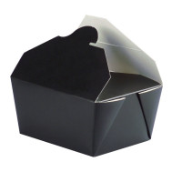 Lunchbox in cartone nero con chiusura a incastro 130x108mm H67mm 750ml