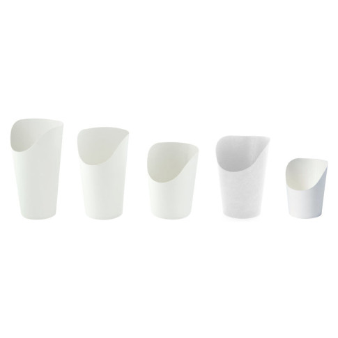 Bicchiere da snack in cartone bianco  H79mm