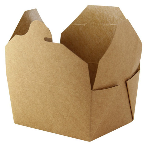 Lunchbox in cartone kraft con chiusura a incastro 217x160mm H50mm 1450ml
