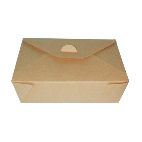 Lunchbox in cartone kraft con chiusura a incastro 217x160mm H50mm 1450ml