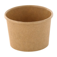 Contenitore in cartone kraft plastic-free waterbased per alimenti caldi e freddi (C/PAP 81)  H40mm 75ml