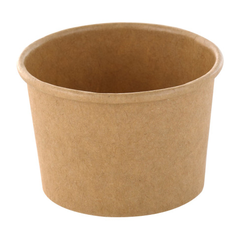 Contenitore in cartone kraft plastic-free waterbased per alimenti caldi e freddi (C/PAP 81)  H40mm 75ml