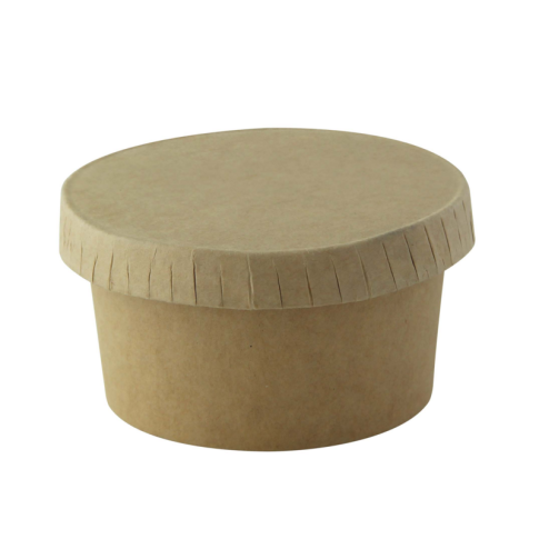 Coperchio in cartone kraft, alimenti caldi e freddi  H8mm