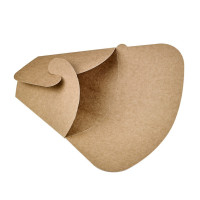 Tasca per crepes triangolare in cartone kraft 145x65mm H185mm