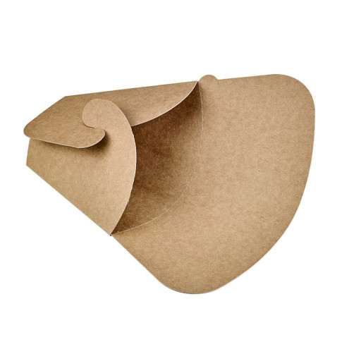 Tasca per crepes triangolare in cartone kraft 145x65mm H185mm