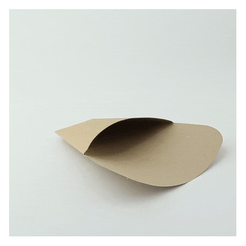 Tasca per crepes triangolare in cartone kraft 145x65mm H185mm