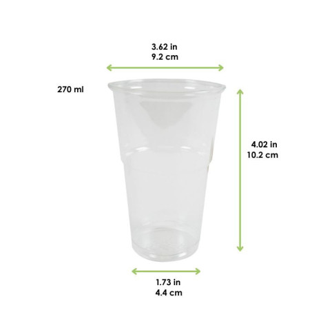 Bicchiere in PET trasparente  H102mm 270ml