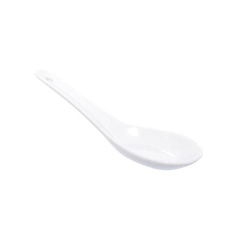 Mini cucchiaio da assaggio in porcellana bianca 130x43mm H45mm