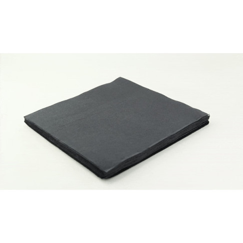 Tovagliolo nero micropoint a 2 strati  380x380mm