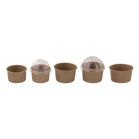 Contenitore in cartone kraft kraft per alimenti caldi e freddi  H35mm 60ml