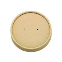 Coperchio in cartone kraft plastic-free waterbased per alimenti caldi e freddi (C/PAP 81)  H7,5mm