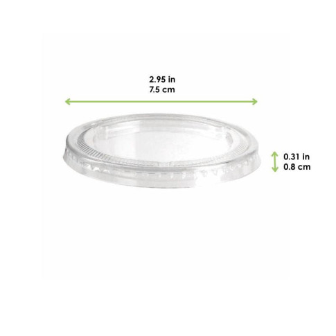 Coperchio piatto in PET trasparente  H8mm