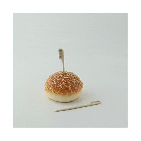 Stecchino per carne Teppo Gushi in bambù, etichetta Medium (media) (FOR50)  H90mm