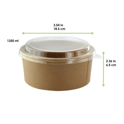 Insalatiera "Buckaty" multiuso, tonda in cartone kraft  H65mm 1250ml
