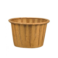 Coppetta in carta marrone plissettata anche per cottura in forno  H28mm 30ml