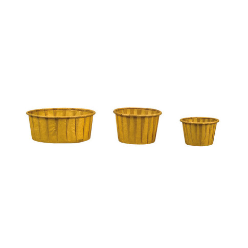 Coppetta in carta marrone plissettata anche per cottura in forno  H28mm 30ml