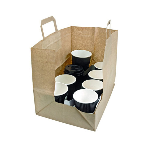 Shopper in carta kraft riciclato 320x200mm H250mm