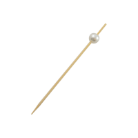 Stecchino Bijou in bambù con perla bianca (FOR50)  H90mm