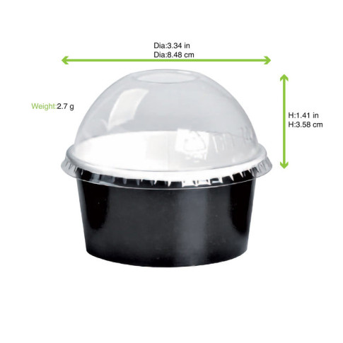 Coperchio a cupola in PET (PET1)  H36mm