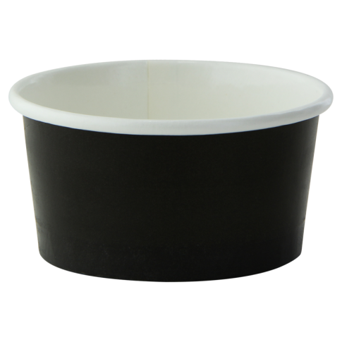 Contenitore in cartone nero per alimenti caldi e freddi  H39mm 86ml