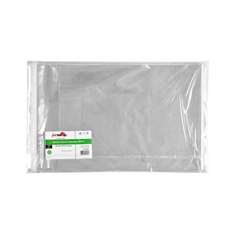 Bustina "Klever" richiudibile in BOPP 360x270mm H80mm