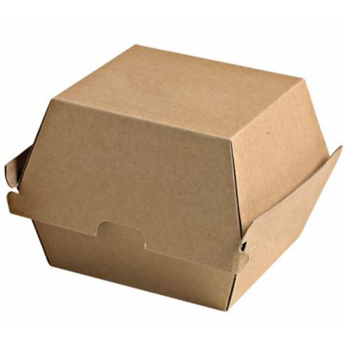 Scatola per hamburger in cartone kraft rinforzato 145x130mm H100mm