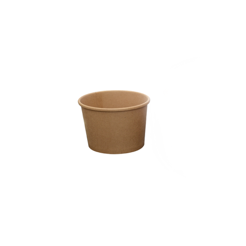 Contenitore in cartone kraft per alimenti caldi e freddi  H62mm 230ml