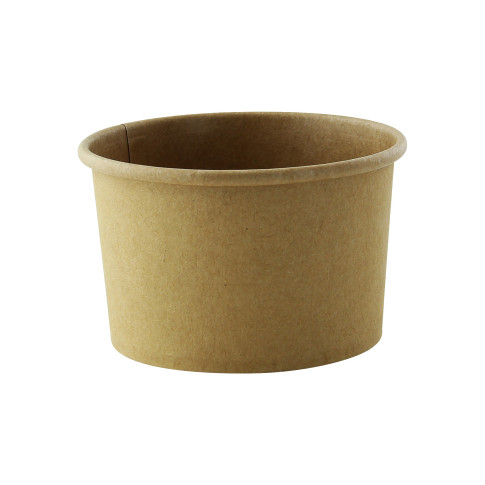 Contenitore in cartone kraft per alimenti caldi e freddi  H62mm 230ml