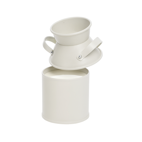 Secchiello in metallo laccato bianco  H100mm 125ml