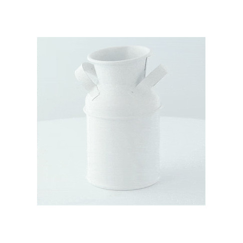 Secchiello in metallo laccato bianco  H100mm 125ml
