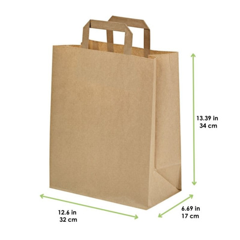 Shopper in carta kraft riciclata 320x170mm H340mm