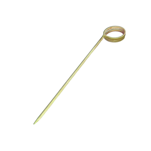 Stecchino in bambù con decorazione ricciolo (FOR50)  H120mm