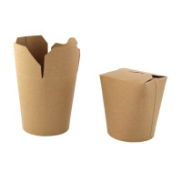 Contenitore tondo kraft stile orientale, chiusura a incastro 72x87mm H95mm 550ml